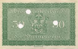 Düsseldorf - Provinzialverband der Rheinprovinz - 20.10.1918 - 1.2.1919 - 50 Mark 