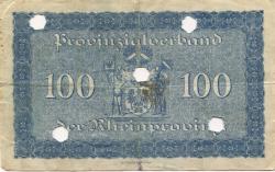 Düsseldorf - Provinzialverband der Rheinprovinz - 20.10.1918 - 1.2.1919 - 100 Mark