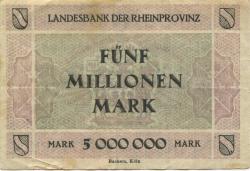 Düsseldorf - Landesbank der Rheinprovinz - 20.8.1923 - 5 Millionen Mark