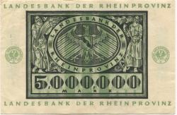 Düsseldorf - Landesbank der Rheinprovinz - 1.9.1923 - 5 Millionen Mark