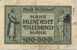 Düsseldorf - Stadt - 15.8.1923 - 100000 Mark