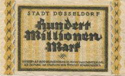 Düsseldorf - Stadt - 15.9.1923 - 100 Millionen Mark