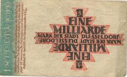 Düsseldorf - Stadt - 28.9.1923 - 1.4.1924 - 1 Milliarde Mark