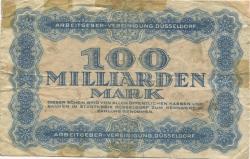 Düsseldorf - Arbeitgeber-Vereinigung für Düsseldorg und Umgegend eV - 26.10.1923 - 100 Milliarden Mark