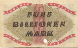 Düsseldorf - Phoenix AG für Bergbau und Hüttenbetrieb - 10.10.1923 - 5 Billionen Mark
