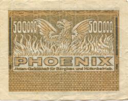 Düsseldorf - Phoenix AG für Bergbau und Hüttenbetrieb - 1.8.1923 - 500000 Mark