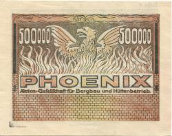Düsseldorf - Phoenix AG für Bergbau und Hüttenbetrieb - 1.8.1923 - 500000 Mark