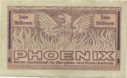 Düsseldorf - Phoenix AG für Bergbau und Hüttenbetrieb - 7.9.1923 - 10 Millionen Mark