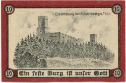 Eckartsberga - Stadt - 1.4.1921 - 10 Pfennig 