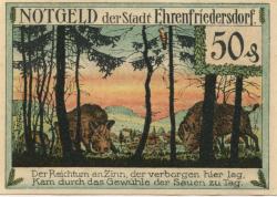 Ehrenfriedersdorf - Stadt - 1.8.1921 - 50 Pfennig