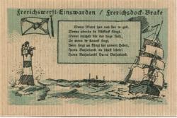 Einswarden (heute: Nordenham) - Frerichs, J. & Co AG, Werft - Januar 1921 - 50 Pfennig