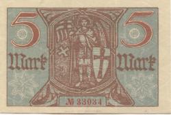 Eisenach - Stadt - 24.10.1918 - 1.2.1919 - 5 Mark 