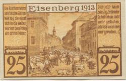 Eisenberg - Stadt - 1.5.1921 - 25 Pfennig