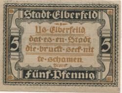Elberfeld (heute: Wuppertal) - Stadt - 10.3.1920 - 5 Pfennig