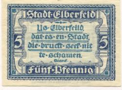 Elberfeld (heute: Wuppertal) - Stadt - 10.3.1920 - 5 Pfennig