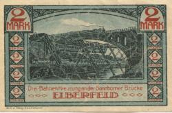 Elberfeld (heute: Wuppertal) - Stadt - 1.10.1920 - 1.2.1922 - 2 Mark