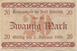 Elberfeld (heute: Wuppertal) - Stadt - - 30.11.1922 - 20 Mark