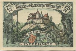 Elgersburg (Bad) -Elgersburger Ritterschaft - 8.8.1921 - 8.8.1922 - 25 Pfennig