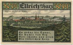 Ellrich - Stadt - 1.9.1921 - 50 Pfennig