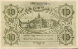 Emmendingen - Stadt - 30.10.1918 - 1.2.1919 - 10 Mark