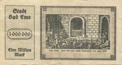 Ems (Bad) - Stadt - 15.8.1923 - 1 Million Mark