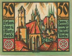 Erfurt - Stadt - 7.4.1921 - 50 Pfennig 