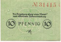 Erlangen - Stadt - 29., 31.10.1918 - 10 Pfennig 