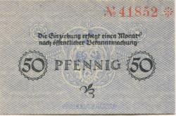 Erlangen - Stadt - 29., 31.10.1918 - 50 Pfennig