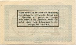 Eutin - Provinzialbank für den Landesteil Lübeck - 15.11.1923 - 5 Gold-Mark 