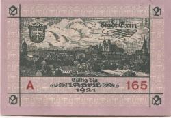Exin (heute: PL-Kcynia) - Stadt - 1.11.1918 - 1.4.1921 - 2 Mark 