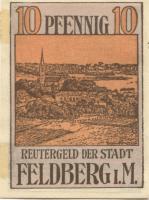 Feldberg - (heute: Feldberger Seenlandschaft) - Stadt - - 31.5.1922 - 10 Pfennig 