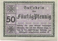 Festenberg (heute: PL-Twardogora) - Einkaufsgenossenschaft Festenberger Kolonialwarenhändler eGmbH - -- - 50 Pfennig 