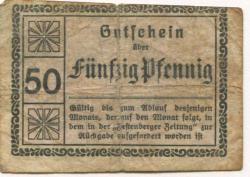 Festenberg (heute: PL-Twardogora) - Einkaufsgenossenschaft Festenberger Kolonialwarenhändler eGmbH - -- - 50 Pfennig 