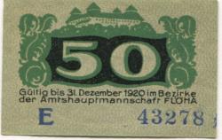 Flöha - Amtshauptmannschaft -  - 31.12.1920 - 50 Pfennig 