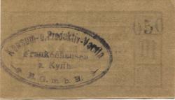Frankenhausen - Konsum- und Produktiv-Verein - 9.11.1920 - 10 Pfennig 