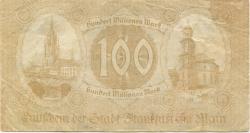 Frankfurt - Stadt - 28.9.1923 - 100 Millionen Mark 