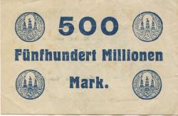 Freiberg - Stadt - 26.9.1923 - 500 Millionen Mark 