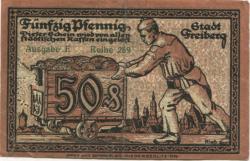 Freiberg - Stadt - - 31.12.1918 - 50 Pfennig