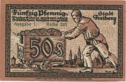 Freiberg - Stadt - - 31.12.1918 - 50 Pfennig