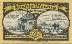 Freiberg - Stadt - (22.7.) 1921 - 50 Pfennig 