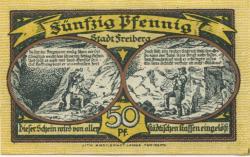 Freiberg - Stadt - (22.7.) 1921 - 50 Pfennig