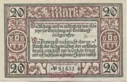 Freiburg - Stadt - 1.11.1918 - 20 Mark 