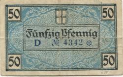 Freiburg - Stadt - 15.2.1919 - 50 Pfennig