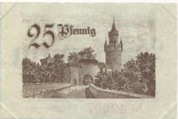 Friedberg - Städtischer Lebensmittelausschuss -  1.5.1918 - 25 Pfennig 