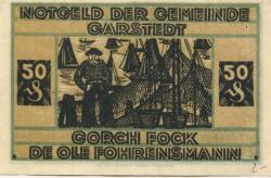 Garstedt (heute: Norderstedt) - Gemeinde - -- - 50 Pfennig 