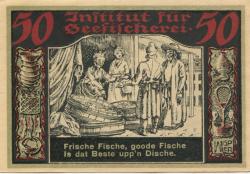 Geestemünde (heute: Bremerhaven) -Institut für Seefischerei - - 24.11.1921 - 50 Pfennig 