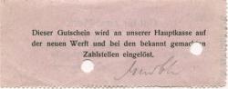 Geestemünde (heute: Bremerhaven) - Seebeck, Gustav, AG, Schiffswerft, Maschenfabrik und Trockendocks, Neue Werft - 21.8.1914 - 2 Mark 