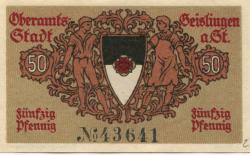 Geislingen - Stadt - Oktober 1918 - 1.10.1920 - 50 Pfennig