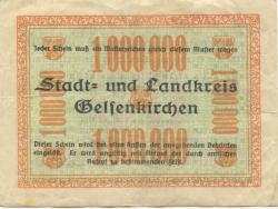 Gelsenkirchen - Stadt und Kreis - 9.8.1923 - 1 Million Mark 