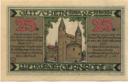 Gernrode (heute: Quedlinburg) - Stadt - 9.5.1921 - 25 Pfennig